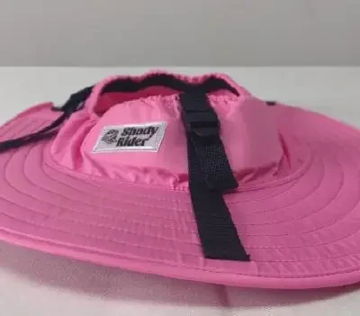 ShadyRider sunburn preventing cycling helmet brim with UV 50 visor providing bike riding shade & 170° clear forward & upwards brim vision for safer riding.