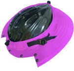 ShadyRider sunburn preventing cycling helmet brim with UV 50 visor providing bike riding shade & 170° clear forward & upwards brim vision for safer riding.